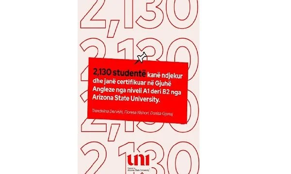 Oltre 2.100 studenti sono certificati in inglese dall'Arizona State University attraverso UNI-Universum International College