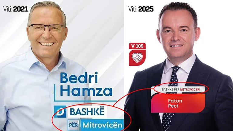 Faton Peci quatre ans de “backgamed”, a littéralement copié le slogan de Bedri Hamza 2021