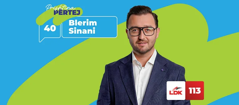 Blerim Sinani, candidat à l'Assemblée municipale de Pristina par LDK