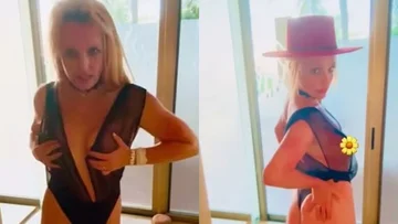 Britney Spears provocerar dans igen i en transparent klänning