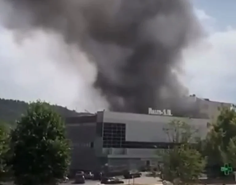 Brand på ett köpcentrum i Kamenica, polisdetaljer