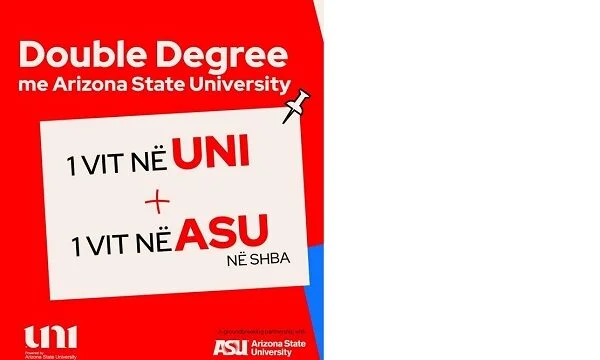 Dobbelt bande med Arizona State University. Start i Kosovo, dimittend til Amerika!