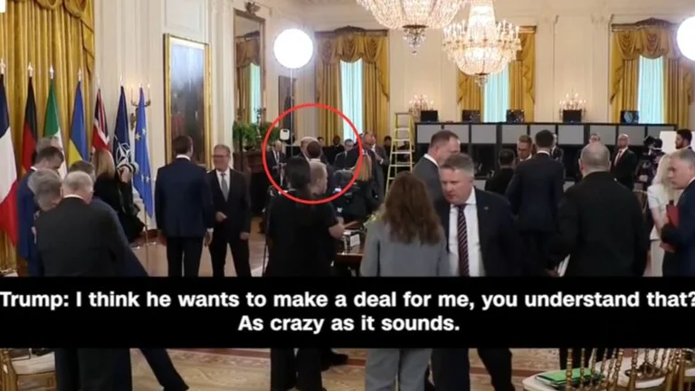 mikrofonu unuttu, Trump, Macron'un onun yüzünden anlaşmaya varmasını istediğini söylüyor.