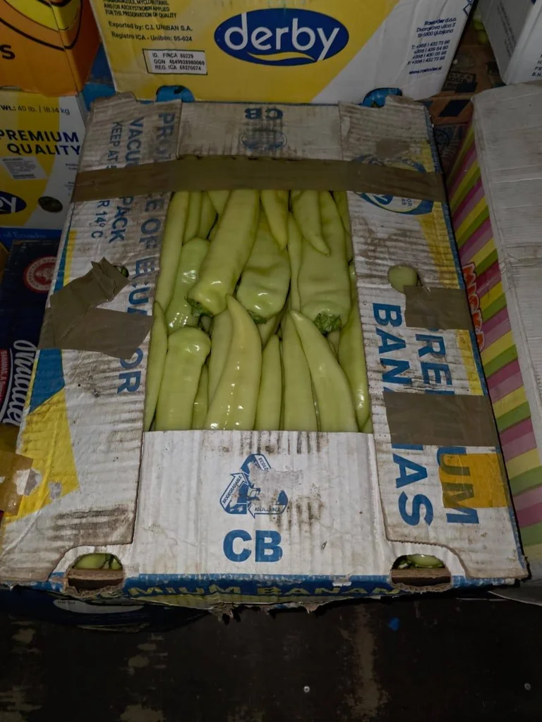 Kamenica'da araç yok, Sırbistan'dan 1.500 kg biber var