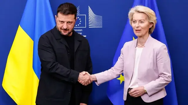 Zelensky em Bruxelas: Constituição da Ucrânia não permite intercâmbio territorial