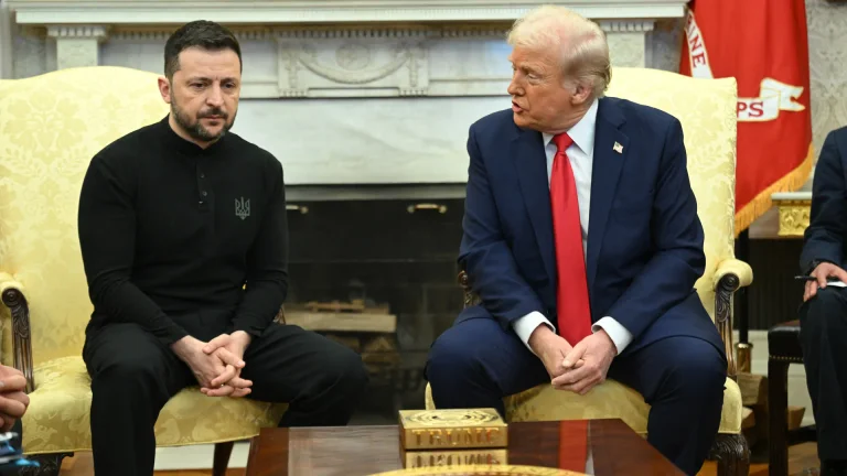 Innan han träffade Zelensky säger Trump att Ukraina inte kan återvända till brottsligheten, inte heller in i Nato.