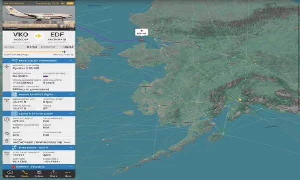 Avionul rusesc de aterizare în Alaska