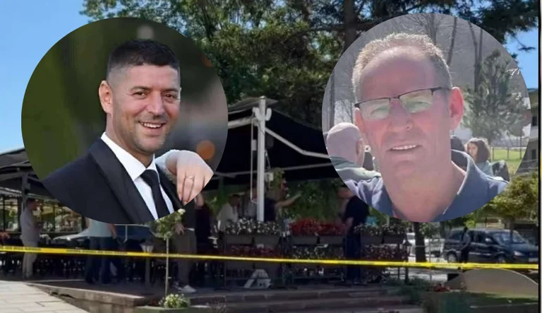 Salaam and Edmund Hasan, father and son who were killed today in Gjilan