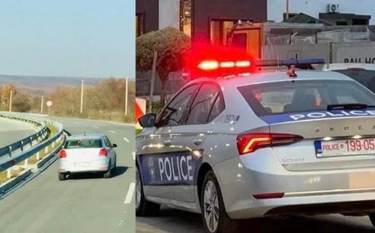 Blessé un homme sur la rue Cline Gjakova, voyageant avec sa famille.
