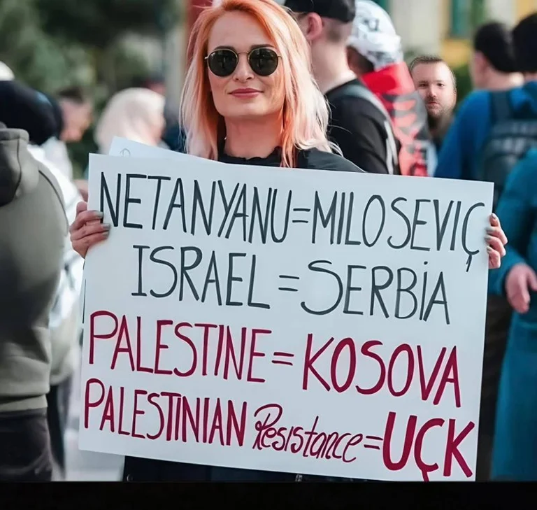 Evie Cocalar explodes: Protests in Tirana, created by Muslim Brotherhood, equalising Palestine with Kosovo