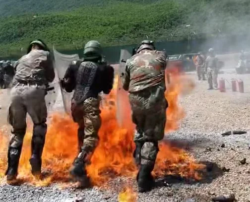 KFOR Soldiers From Albania, Northern Macedonia Train Against Fear of Fire