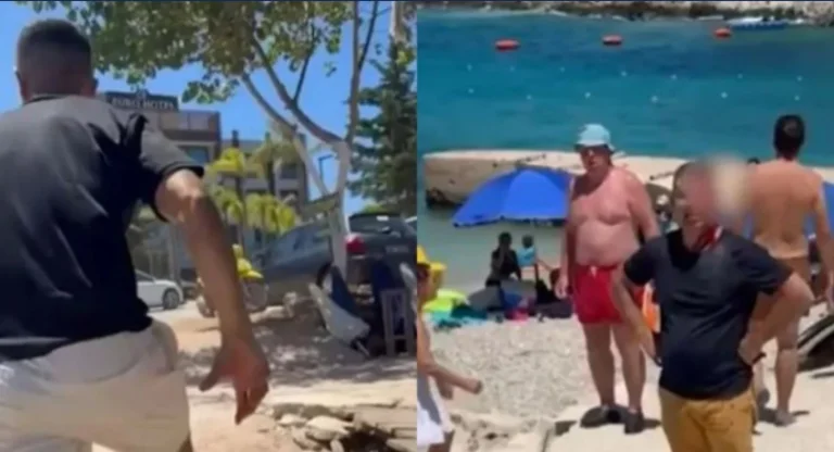 Collusione tra uomini d'affari a Ksamil '' batte strumenti duri vicino alla spiaggia