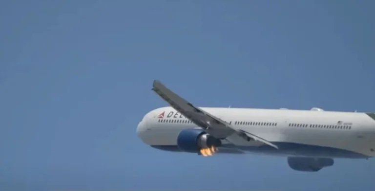 Fire on the engine, Delta plane is back in emergency at Los Angeles airport.