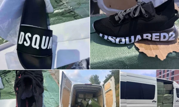 A customs official and truck driver are arrested to attempt smuggling sports underwear with protected brand
