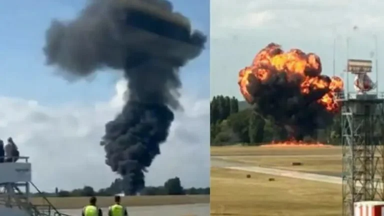 A plane crashed at London Airport
