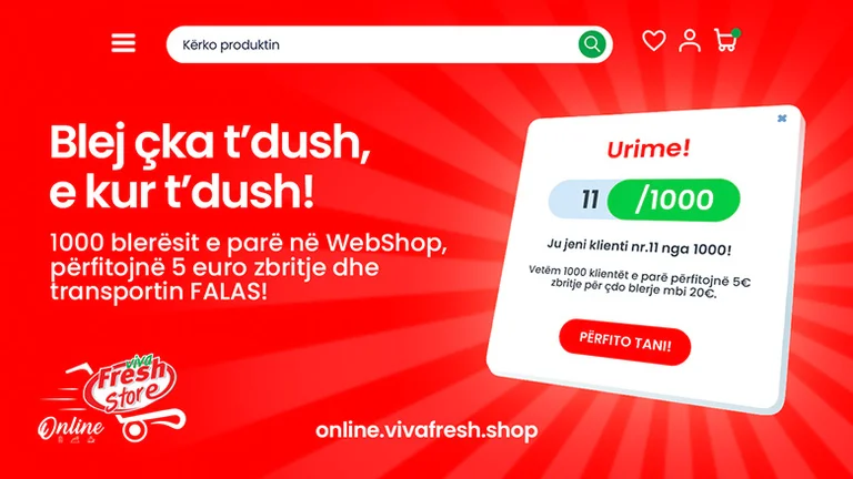 Viva Fresh Online with exclusive campaign on the WebSup 1000 first consumers benefit from $5.5