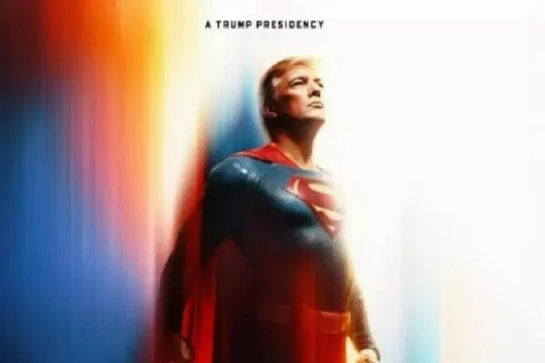 The White House posted a photo of Trump dressed as Superman