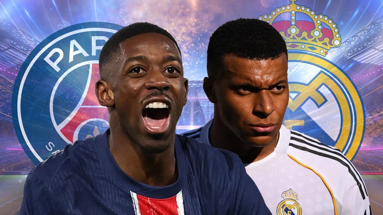 PSG Real Madrid, official formations