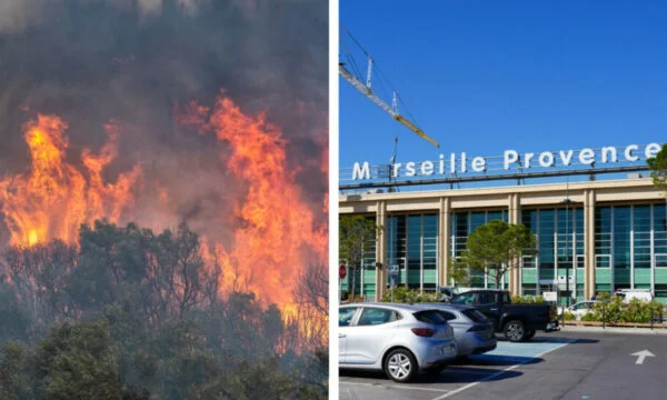 Fires nel sud della Francia sospendere i voli per l'aeroporto internazionale di Marsiglia