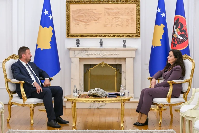 Treffen mit Parteiführern, Präsident trifft Rasim Demiri