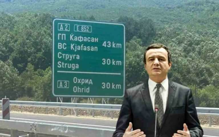 Kurti defactorised Albanesi in Macedonia, Albanese è anche escluso dai cartelli stradali