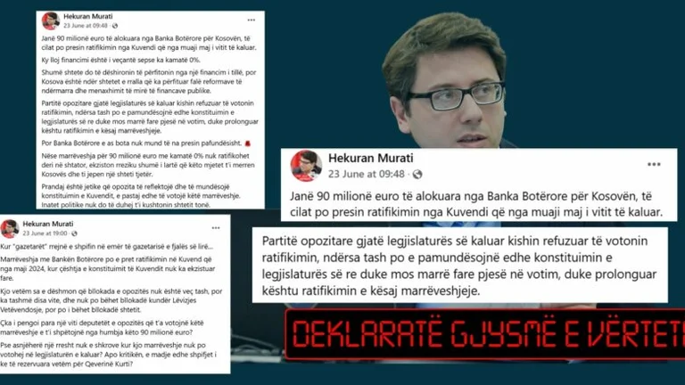 HIBRID: La declaración del Ministro Murati de que la oposición rechazó el voto sobre el acuerdo de préstamo de 90m-euro no es totalmente exacta