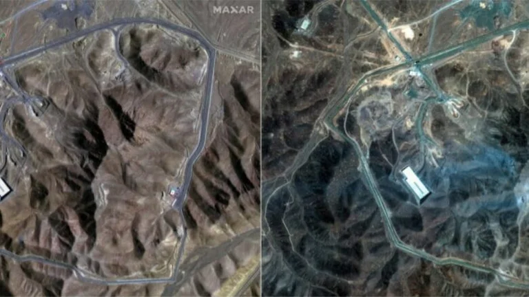 Before and after, satellite images of the consequences of the Fordow attack are published
