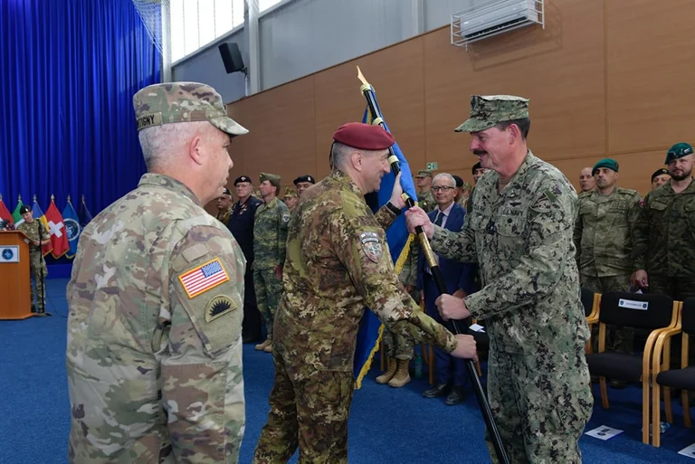 KFOR Commander hosts a duty delivery ceremony at Camp Fill City