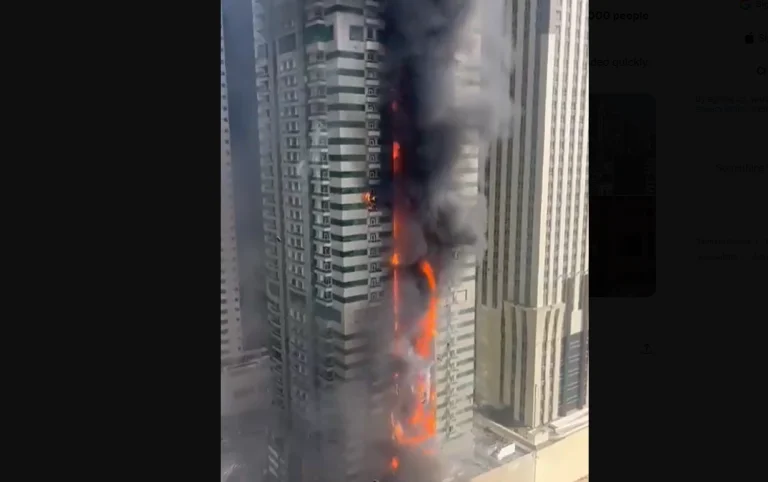The globe in Dubai is engulfed by flames, 40,000 residents evacuated