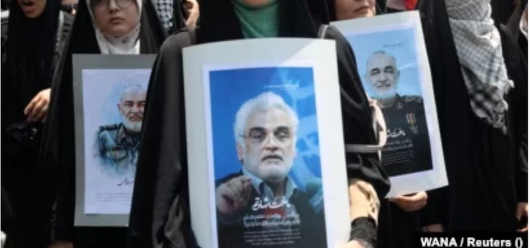 Who were four Iranian generals killed in the Israeli attack?