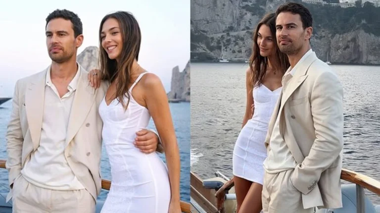 La petite amie de Leonardo DiCaprio brille dans une robe courte à l'événement Dolce & Gabbana en Italie, aux côtés de Theo James