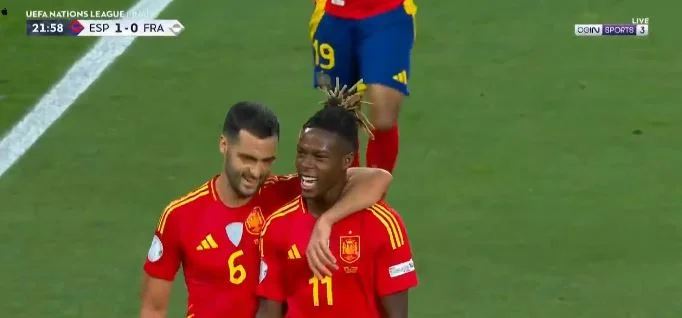 GOOOOOOL La Spagna lo fa per “tra l'altro Francia, due gol in tre minuti