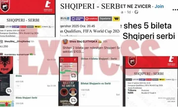 Polizeiarrest drei Leute, die Tickets für Albanien verkaufen