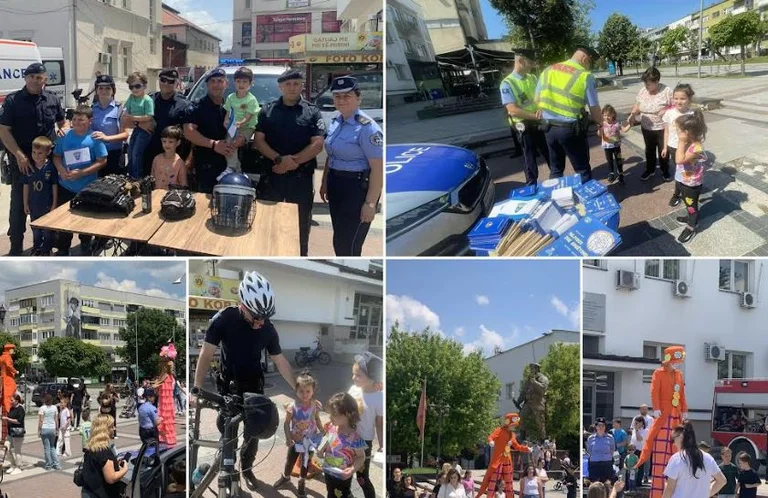 Heute feiern wir mit Polizei”, in Gjilan ist markiert am 1. Juni Kindertag.