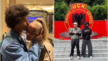 Karim Adeyemi visite le mémorial de l'UCK à Shtrpce, fait un symbole d'aigle