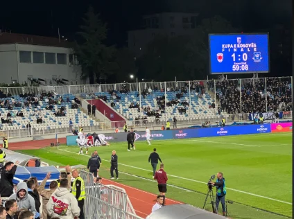 GOOL: Tarjeta roja para Llapin, Pristina a la ventaja del otro lado