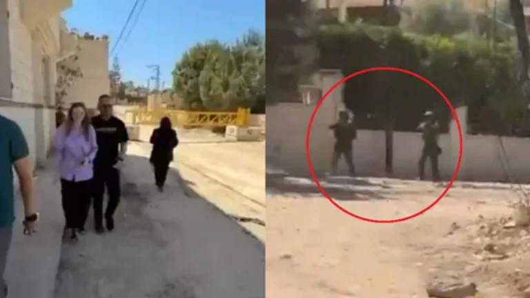 View: Israeli soldiers shoot at object where EU diplomats were