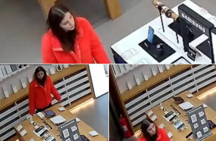 La polizia dichiara una donna sospetta di aver rubato