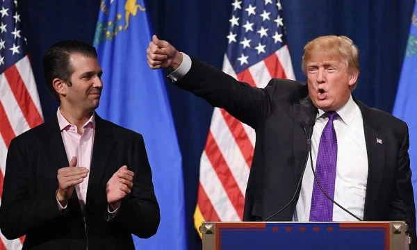 El hijo de Donald Trump es severamente criticado por publicar repugnante.