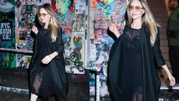 Angelina Jolie a l'air élégante en noir lors d'une visite à son magasin de New York
