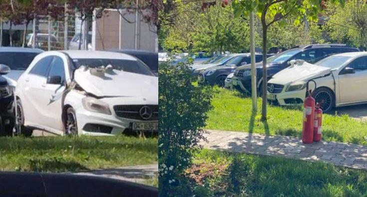 L'explosion de la voiture QKUK, arrêté une personne suspecte à Podujevo