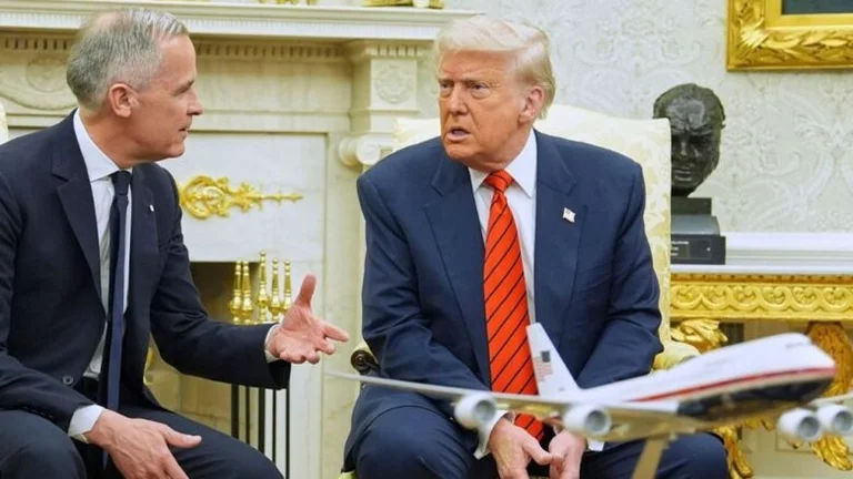Il primo ministro canadese incontra con il presidente degli Stati Uniti alla Casa Bianca