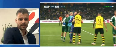 Il a arrêté le jeu 33 fois, pénalité et 8 cartes, protagoniste albanais à Athènes derby
