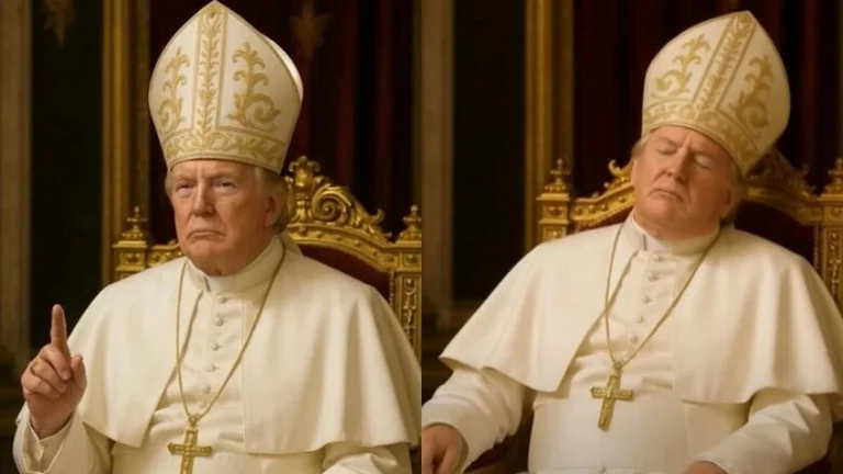Trump for the picture as the Pope created with the AI: I have nothing to do with it.