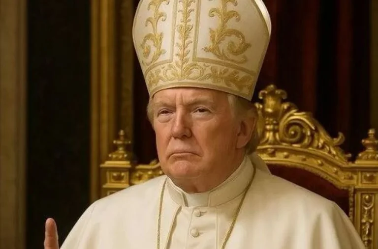 Trump criticised after posting an image of himself as the Pope from Al