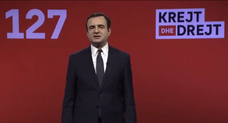 Albin Kurti's recent election project regime: Today, he throws two cacy and a several - year promise