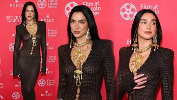 Je veux que Lipa semble sensationnelle dans une robe noire transparente lors de la soirée Gala des Chaplin Awards à New York