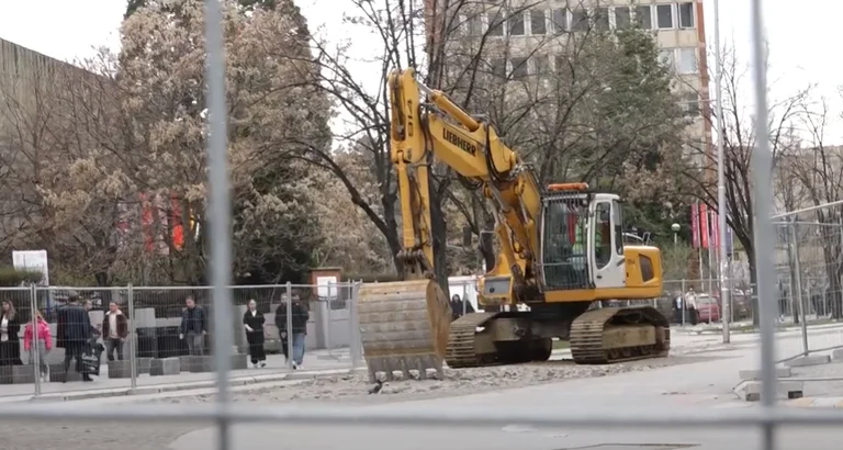 Works on George Bush” Square, police react