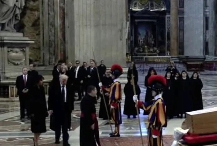 Trump arrives at St. Peter's Square, at Pope Francis' funeral ceremony