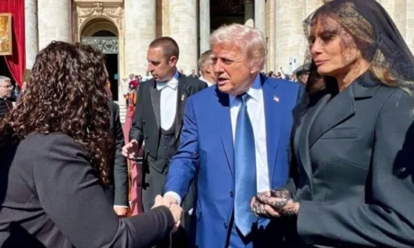 Osmani shakes hands with Trump before Pope Francisescu's funeral ceremony